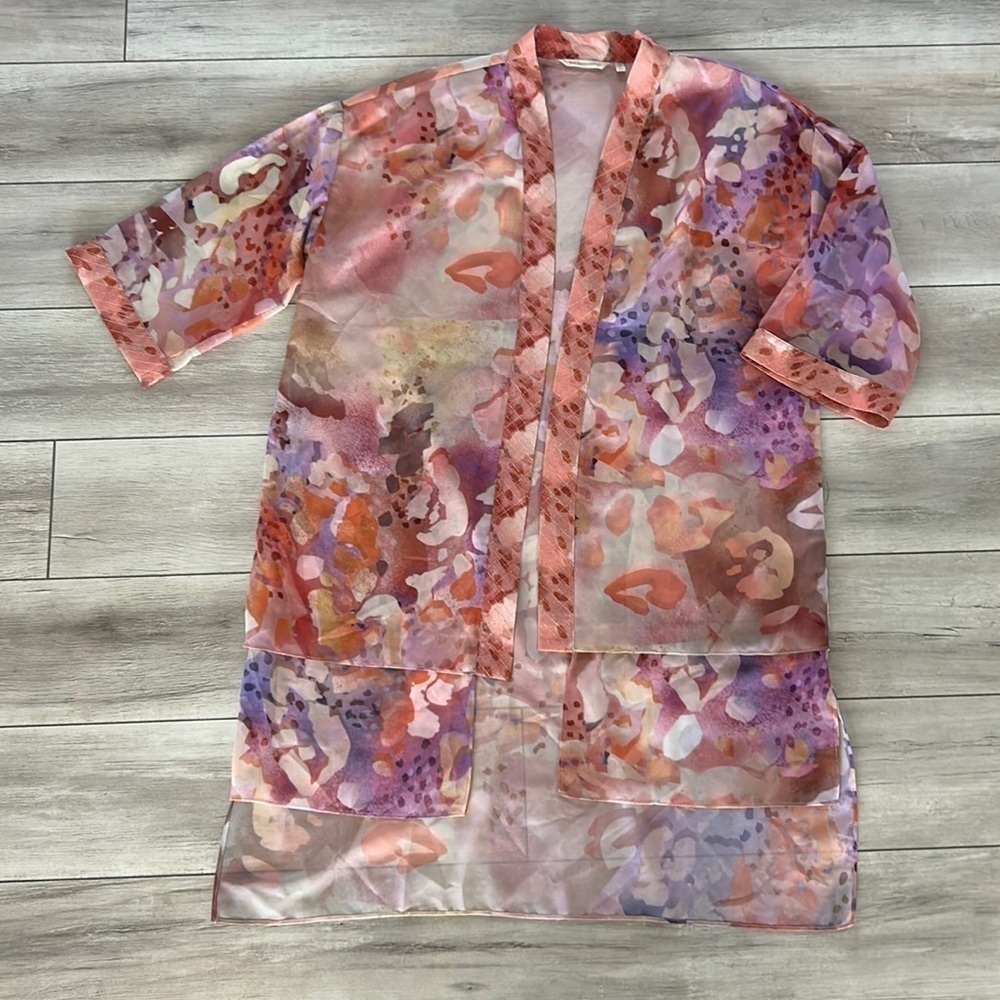 Soft Surroundings cool cat kimono size large - Picture 2 of 9